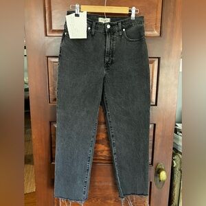 Madewell Perfect Vintage Straight Raw hem Lunar Rinse 28”